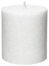 Small white pillar candle