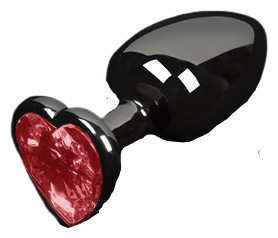 Graphite Red Heart Plug