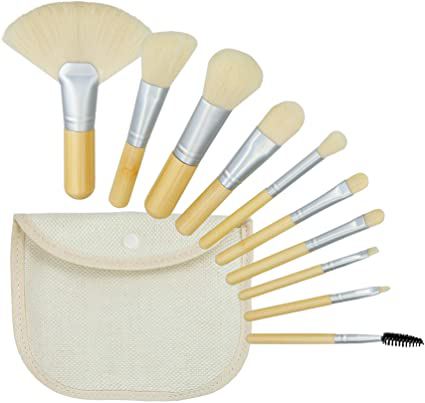 Tools For Beauty Bamboo White Makeup Brushes Set 10 pieces
